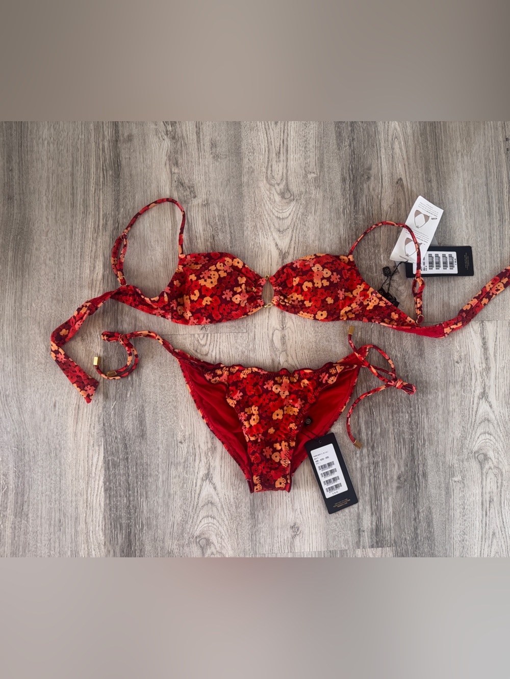 Vix Red Floral Bikini